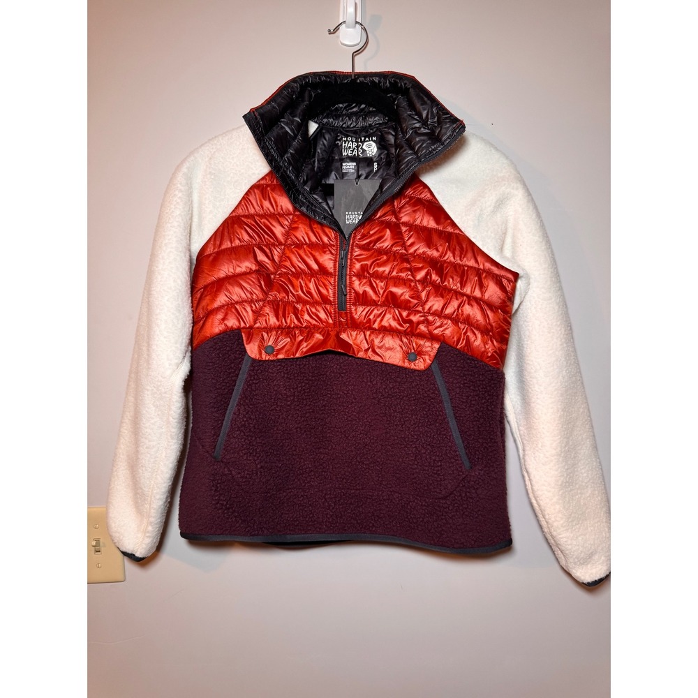 Mountain Hardwear Altius Hybrid Pullover Jacket Orange White Purple OL7762
